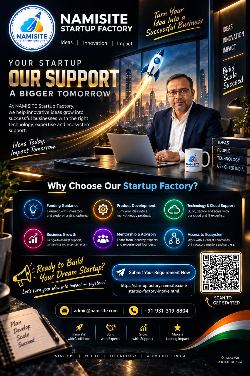 Startup Factory flyer, dark version